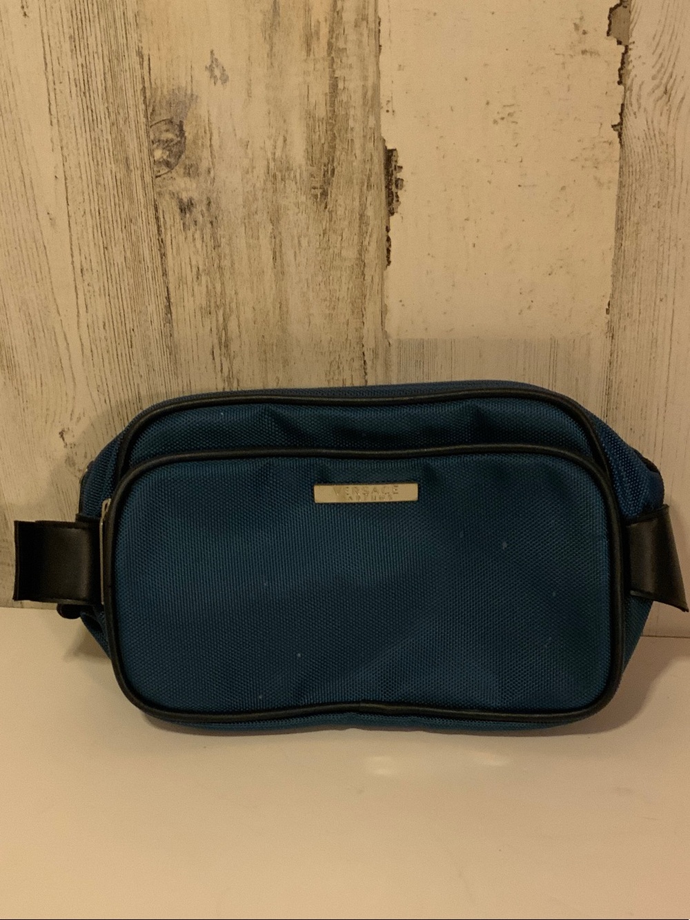 Versace Blue Nylon Bag